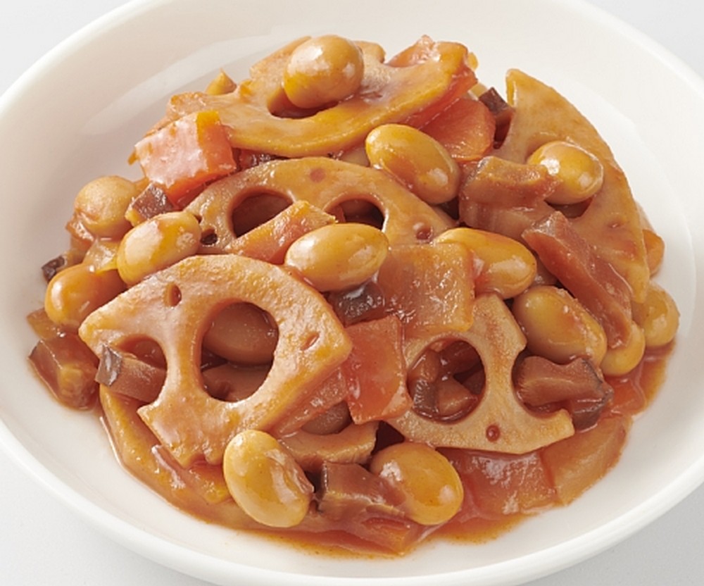 根菜と大豆のトマト煮