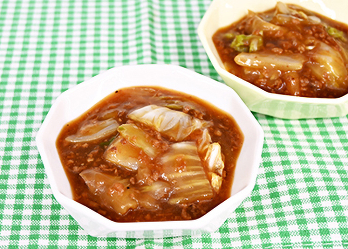 レンジで作れる麻婆白菜