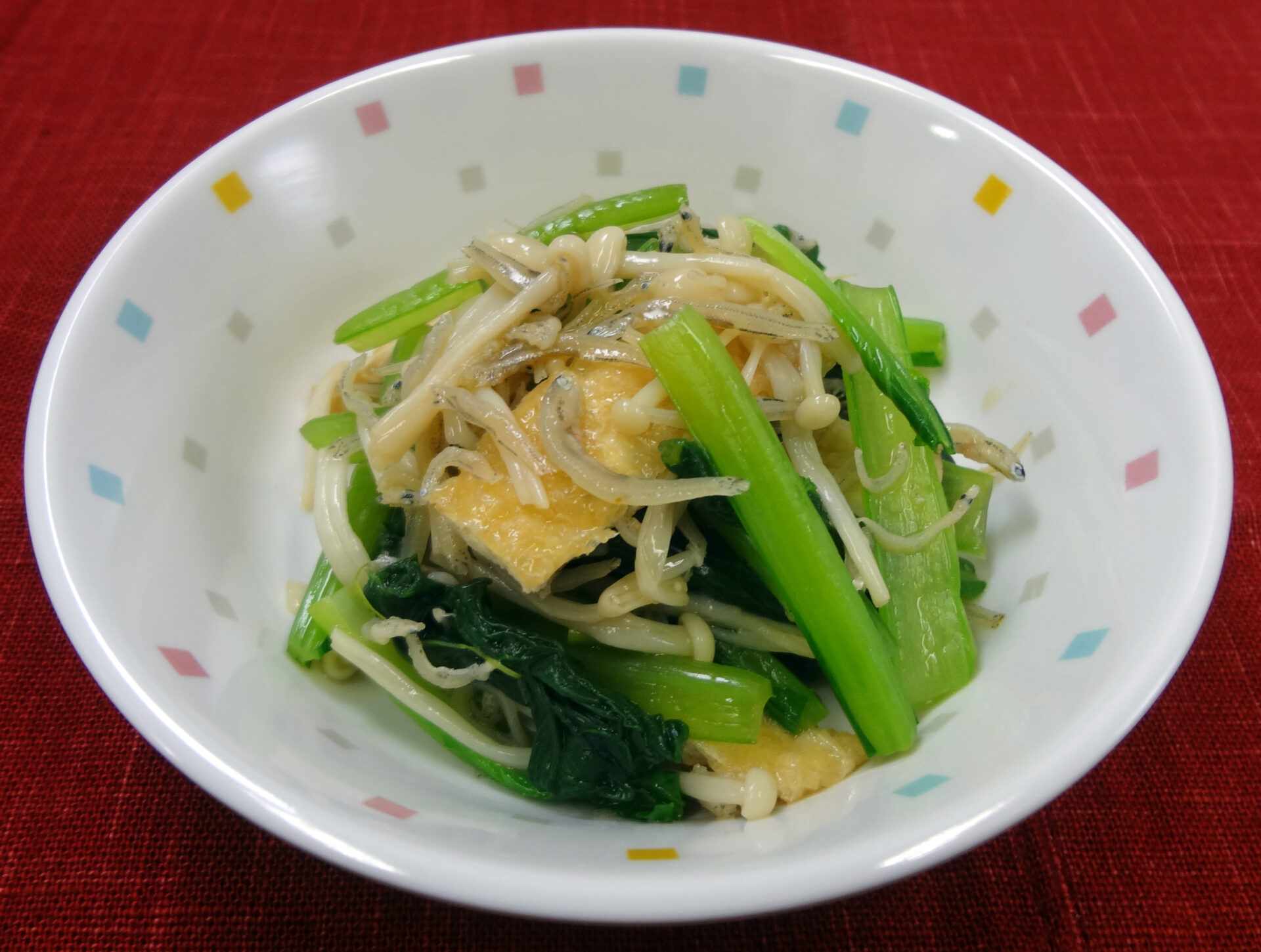 ちりめんと小松菜の和え物