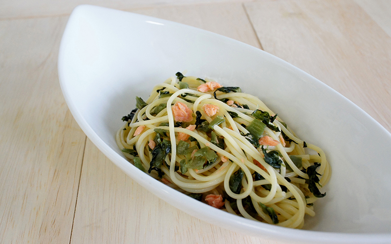 野沢菜パスタ