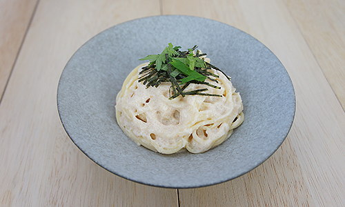 明太子とうふクリームパスタ