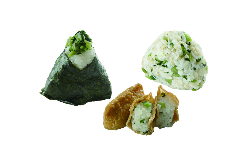 野沢菜おむすび、いなり
