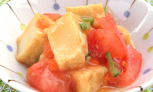 堂本便＜厚揚げとトマトのあんかけ＞