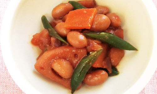 堂本便＜根菜といんげんのトマト煮＞
