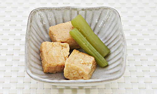 堂本便＜絹厚揚げとふきの含め煮＞