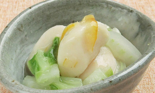 堂本便＜里いもと白菜のゆず風味＞