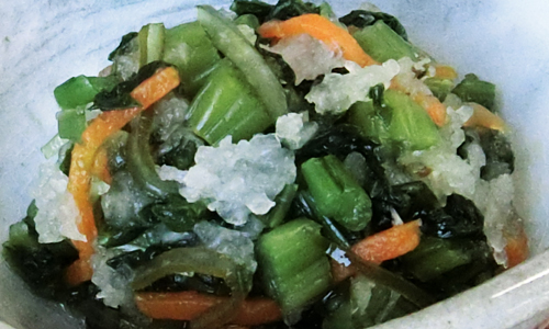 堂本便＜青菜と昆布のみぞれ和え＞