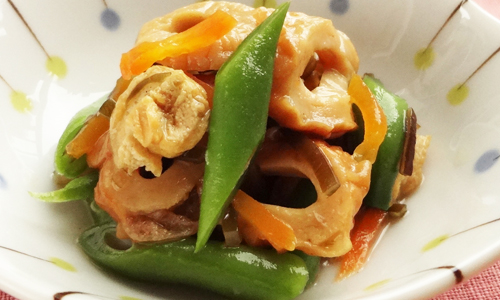 堂本便＜インゲン入りちくわと昆布の煮物＞