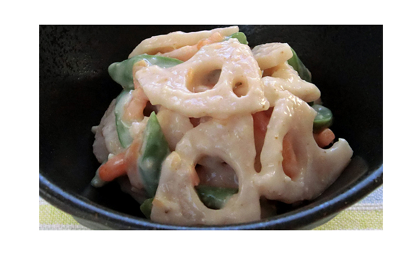 堂本便＜蒸し鶏といんげんのれんこんサラダ＞
