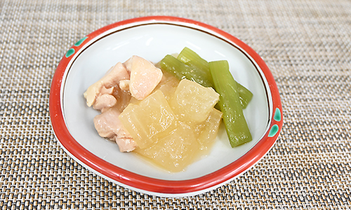 堂本便＜冬瓜と鶏肉の煮物ふきを添えて＞