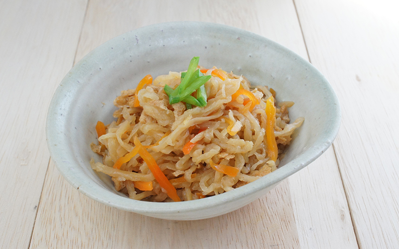 切干大根煮きぬさやトッピング