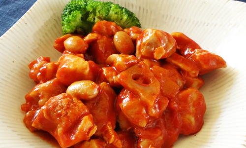 堂本便＜大豆とチキンのトマト煮＞